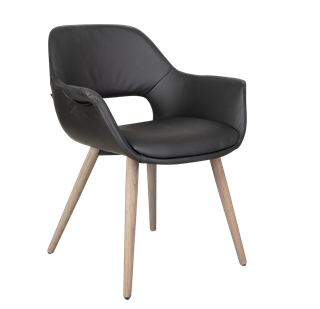 Fenja dining chair Black leather